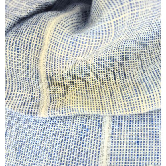 Ellen Tracy Tunic Top 100% Linen Size XL Blue White Nautical Coastal Vacation - Picture 9 of 9